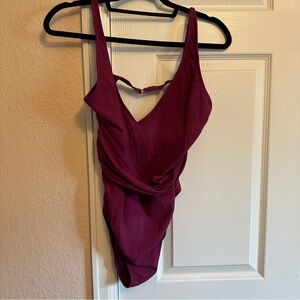 5 for $40. Bundle & Save! Shade & Shore Purple One Piece Swimsuit Size L (12/14)
